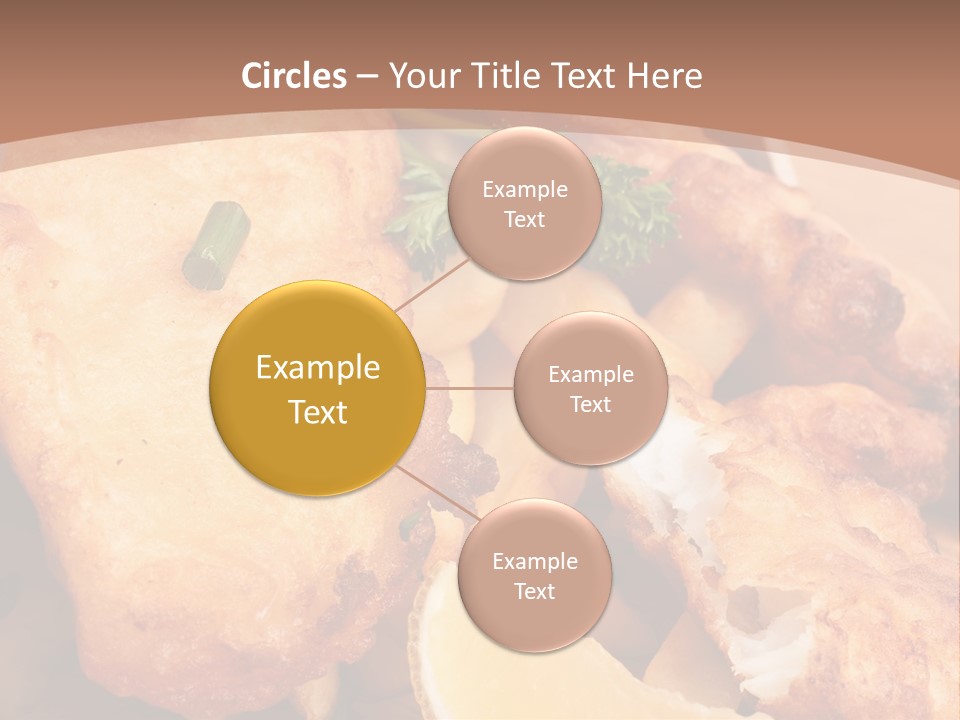 A Plate Of Food On A Wooden Table PowerPoint Template