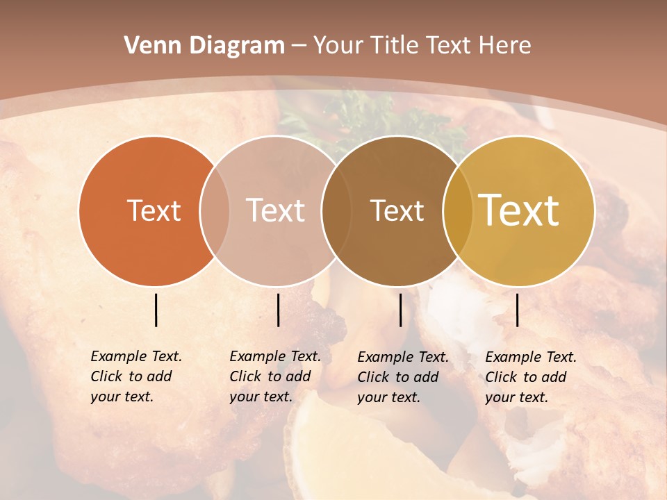 A Plate Of Food On A Wooden Table PowerPoint Template