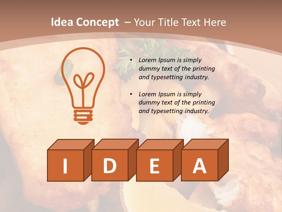 A Plate Of Food On A Wooden Table PowerPoint Template