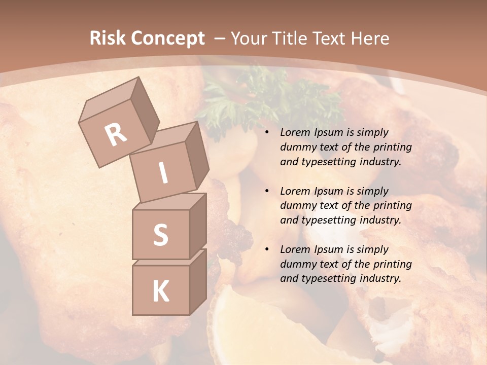 A Plate Of Food On A Wooden Table PowerPoint Template