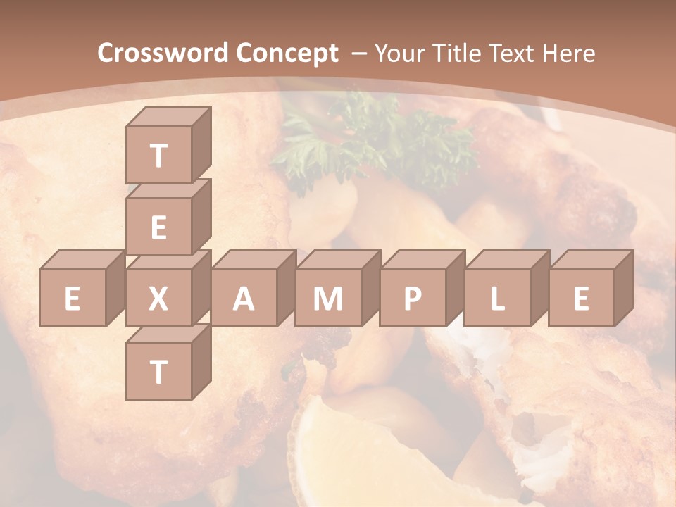 A Plate Of Food On A Wooden Table PowerPoint Template