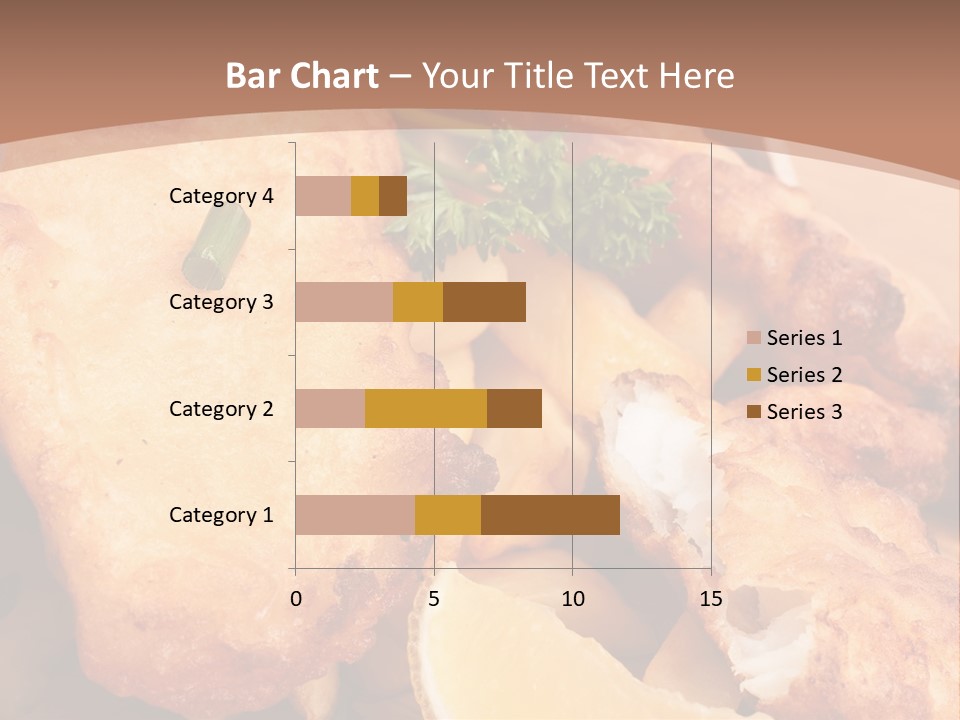 A Plate Of Food On A Wooden Table PowerPoint Template