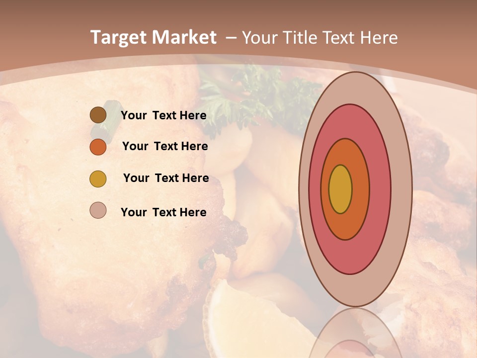 A Plate Of Food On A Wooden Table PowerPoint Template