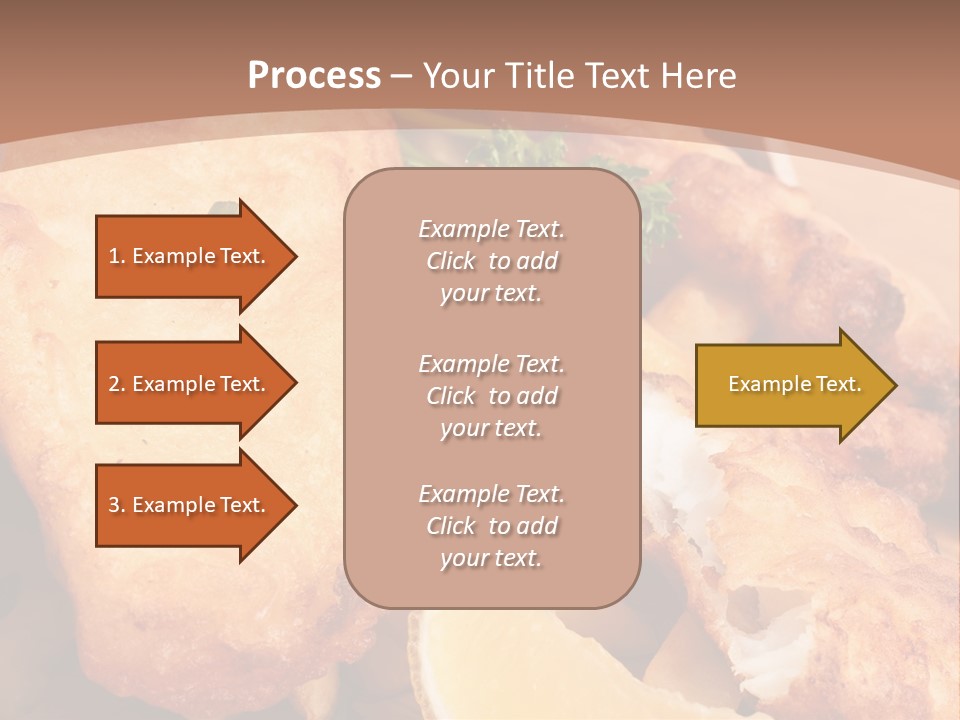 A Plate Of Food On A Wooden Table PowerPoint Template