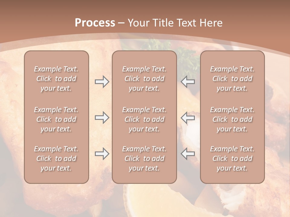 A Plate Of Food On A Wooden Table PowerPoint Template