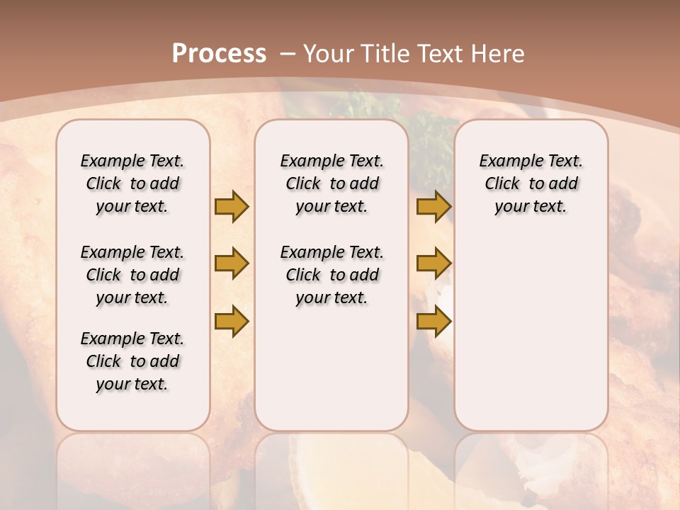 A Plate Of Food On A Wooden Table PowerPoint Template