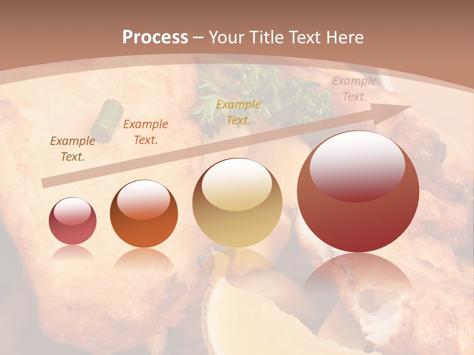 A Plate Of Food On A Wooden Table PowerPoint Template