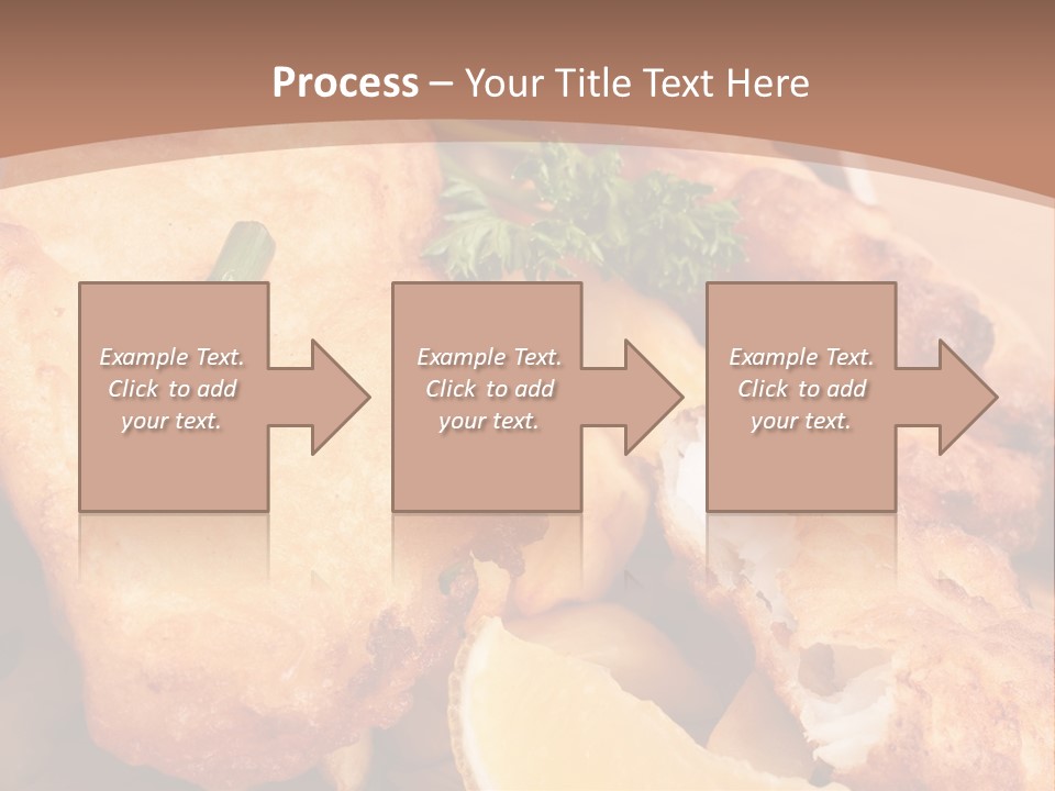 A Plate Of Food On A Wooden Table PowerPoint Template