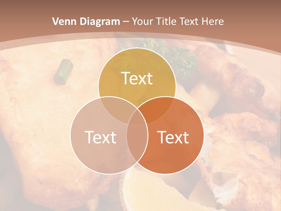 A Plate Of Food On A Wooden Table PowerPoint Template