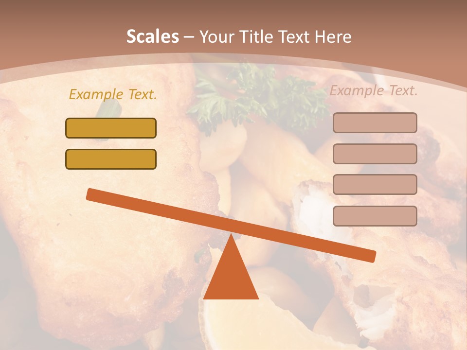 A Plate Of Food On A Wooden Table PowerPoint Template