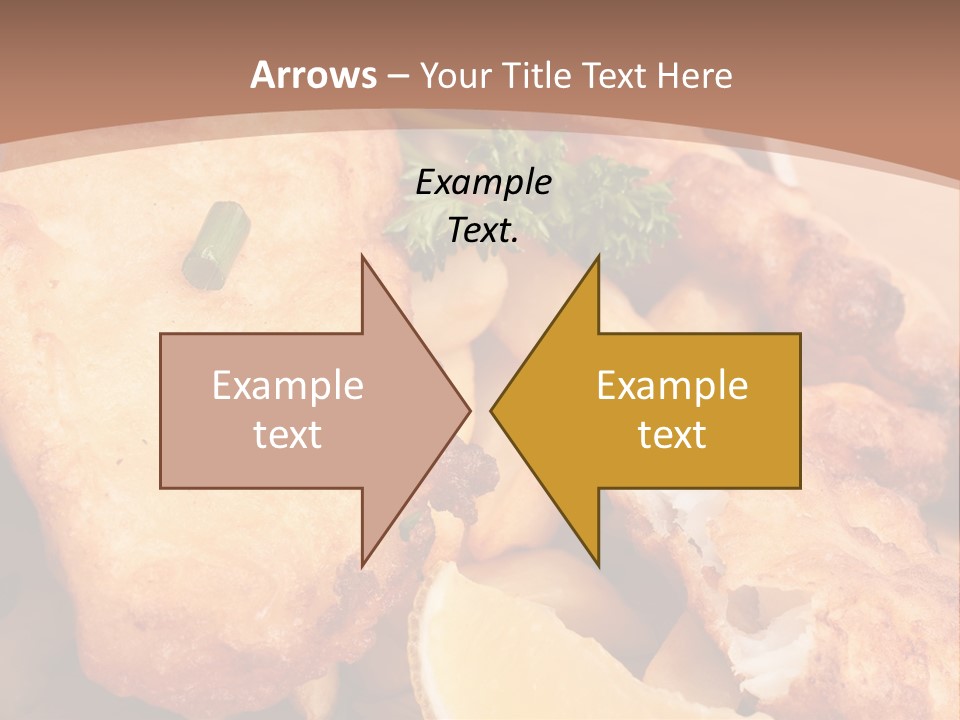 A Plate Of Food On A Wooden Table PowerPoint Template