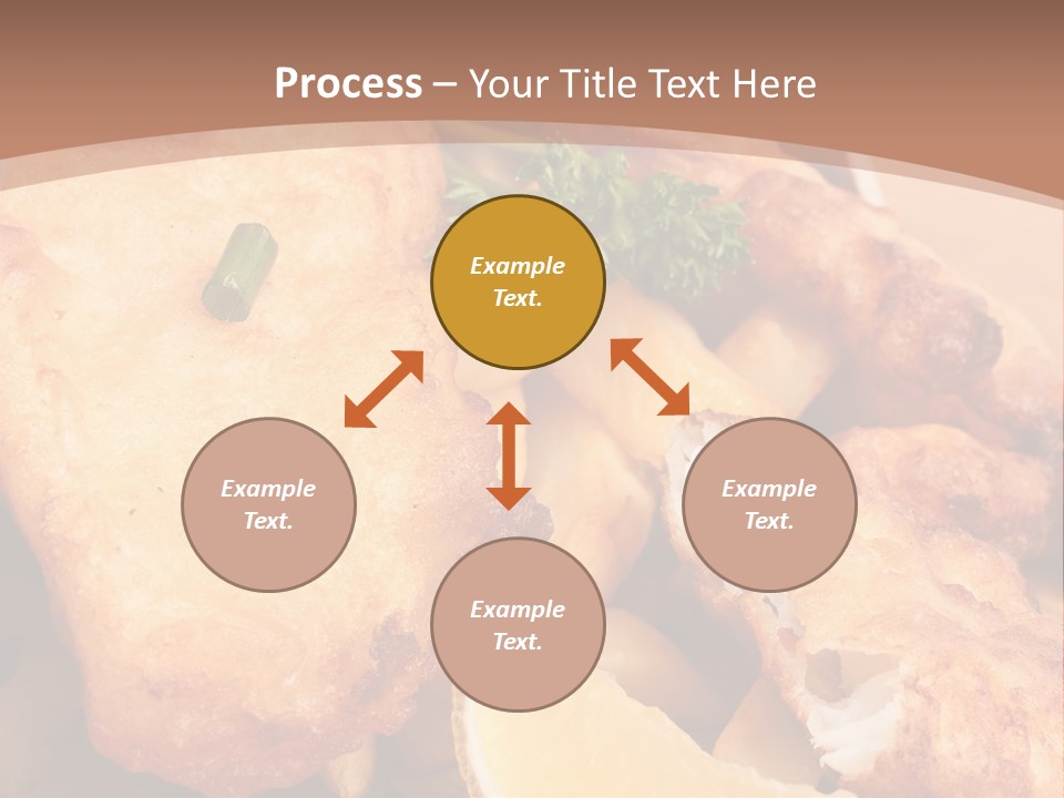 A Plate Of Food On A Wooden Table PowerPoint Template