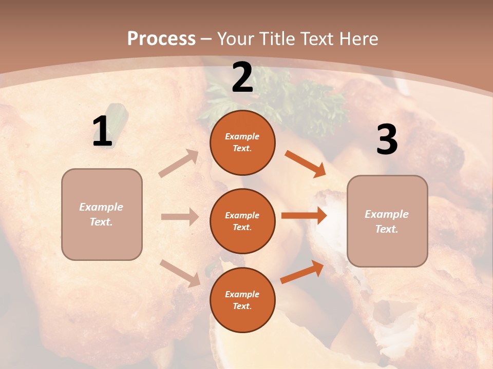 A Plate Of Food On A Wooden Table PowerPoint Template