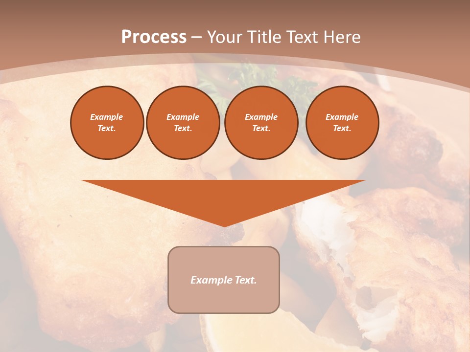 A Plate Of Food On A Wooden Table PowerPoint Template