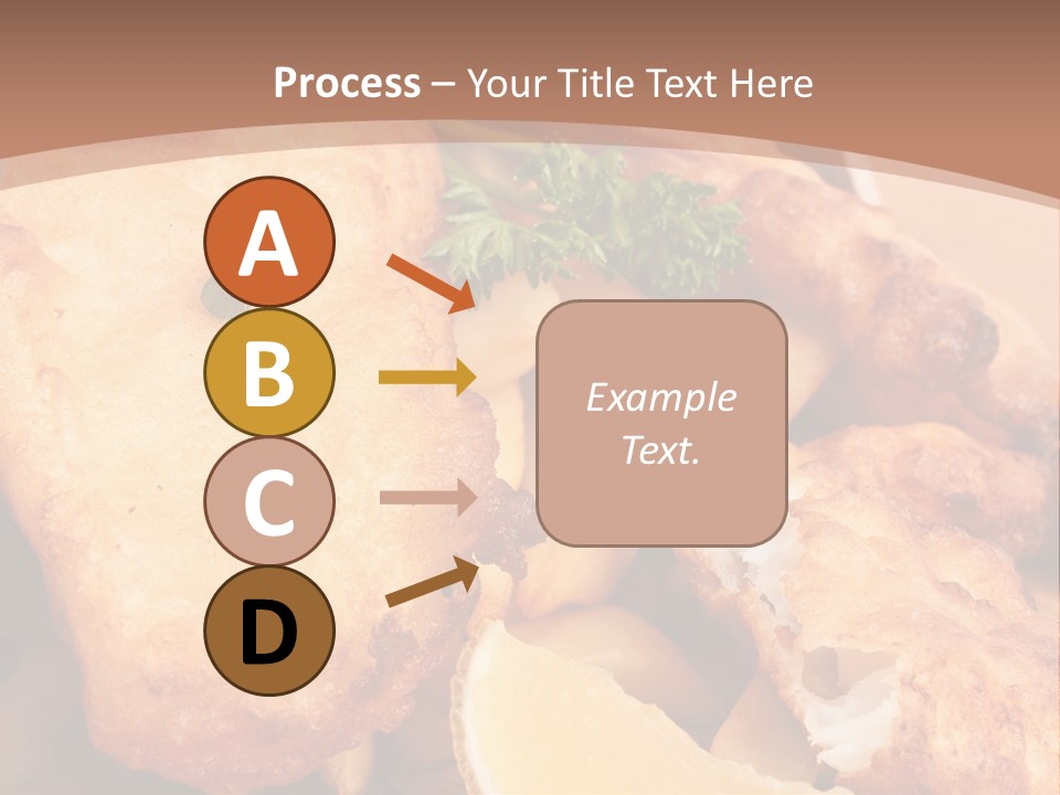 A Plate Of Food On A Wooden Table PowerPoint Template