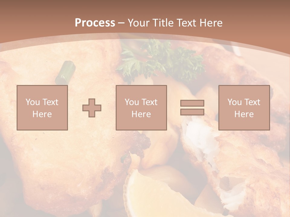 A Plate Of Food On A Wooden Table PowerPoint Template