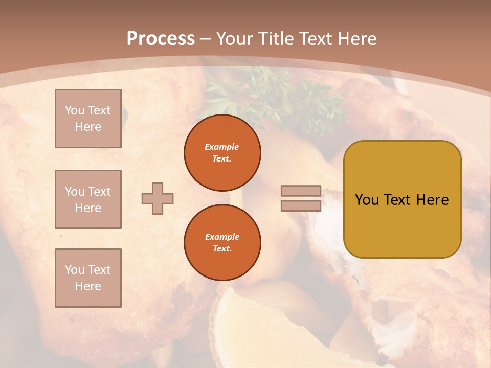 A Plate Of Food On A Wooden Table PowerPoint Template