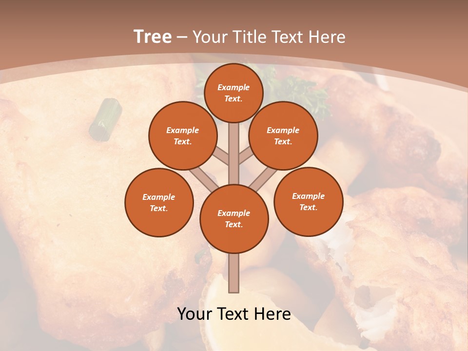 A Plate Of Food On A Wooden Table PowerPoint Template