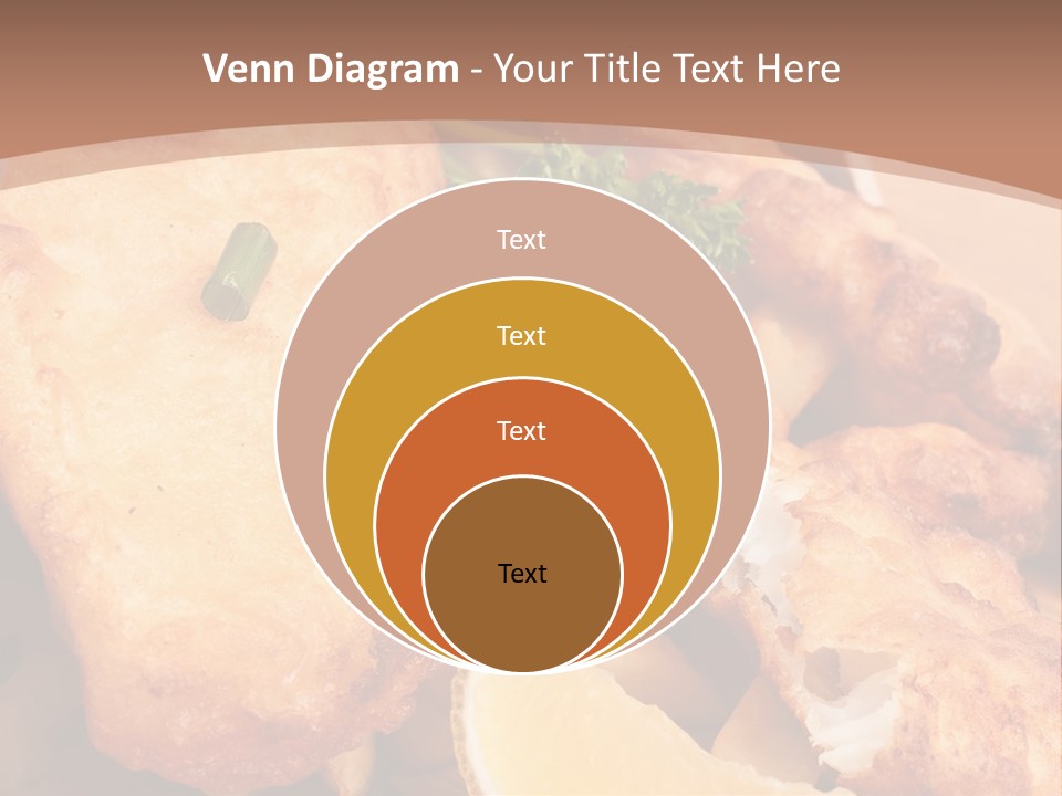 A Plate Of Food On A Wooden Table PowerPoint Template
