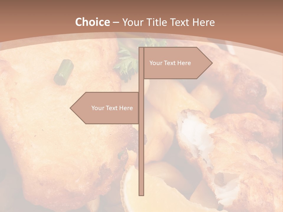 A Plate Of Food On A Wooden Table PowerPoint Template