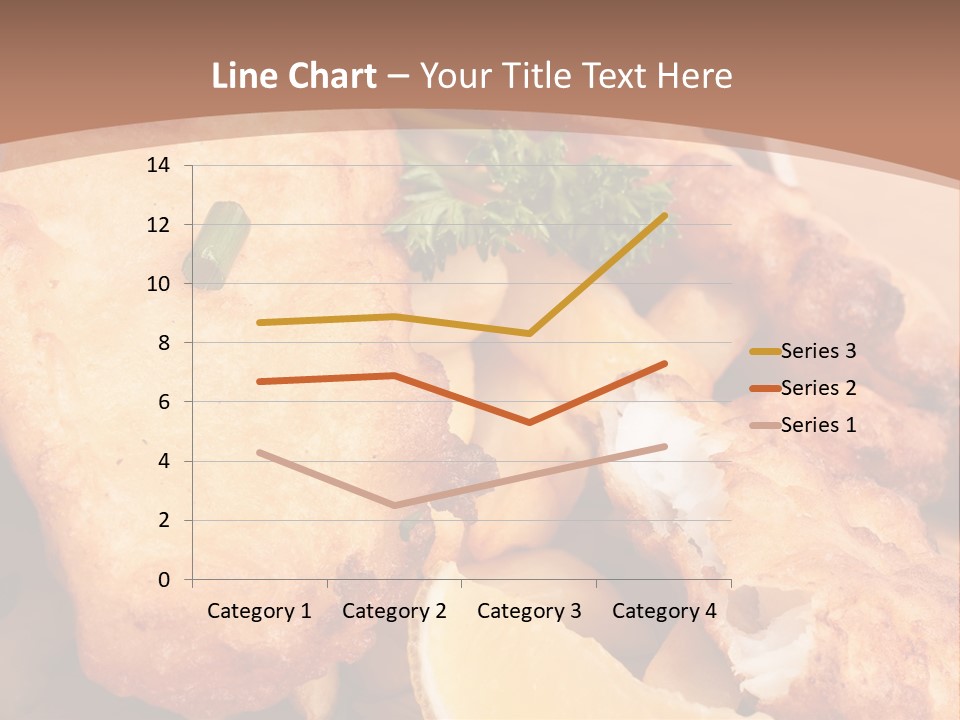 A Plate Of Food On A Wooden Table PowerPoint Template
