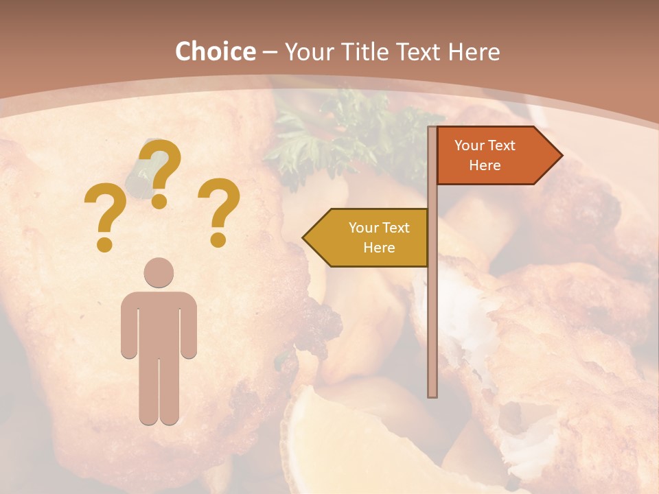 A Plate Of Food On A Wooden Table PowerPoint Template