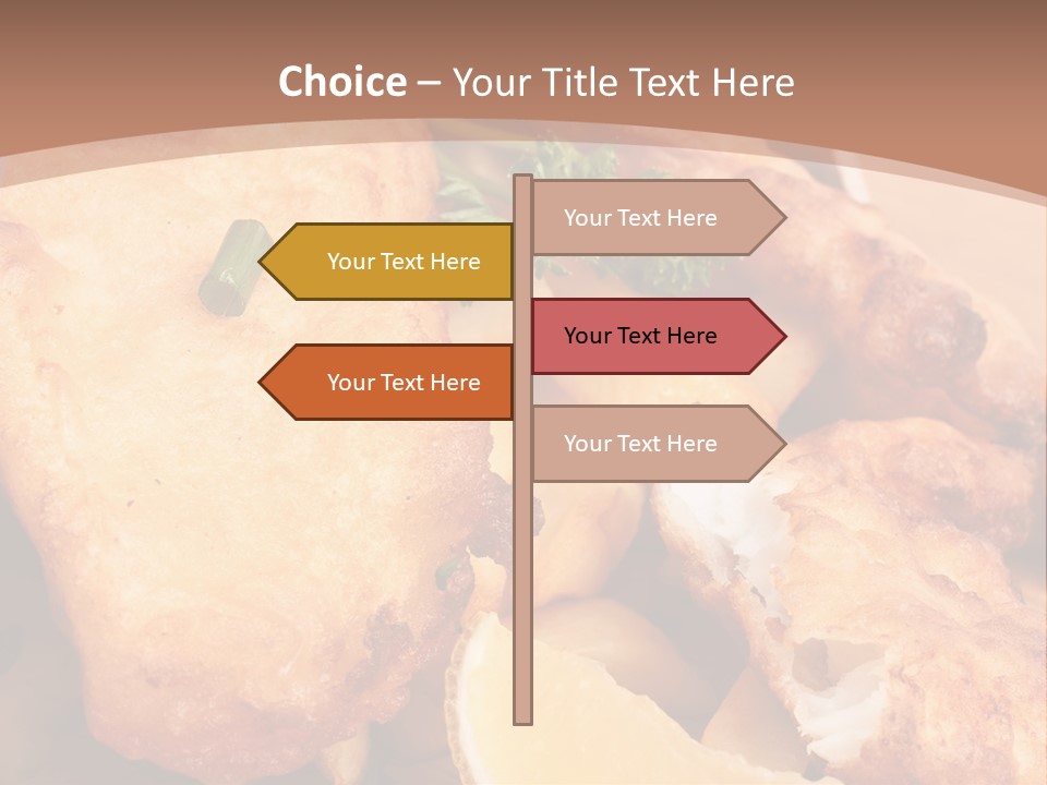 A Plate Of Food On A Wooden Table PowerPoint Template