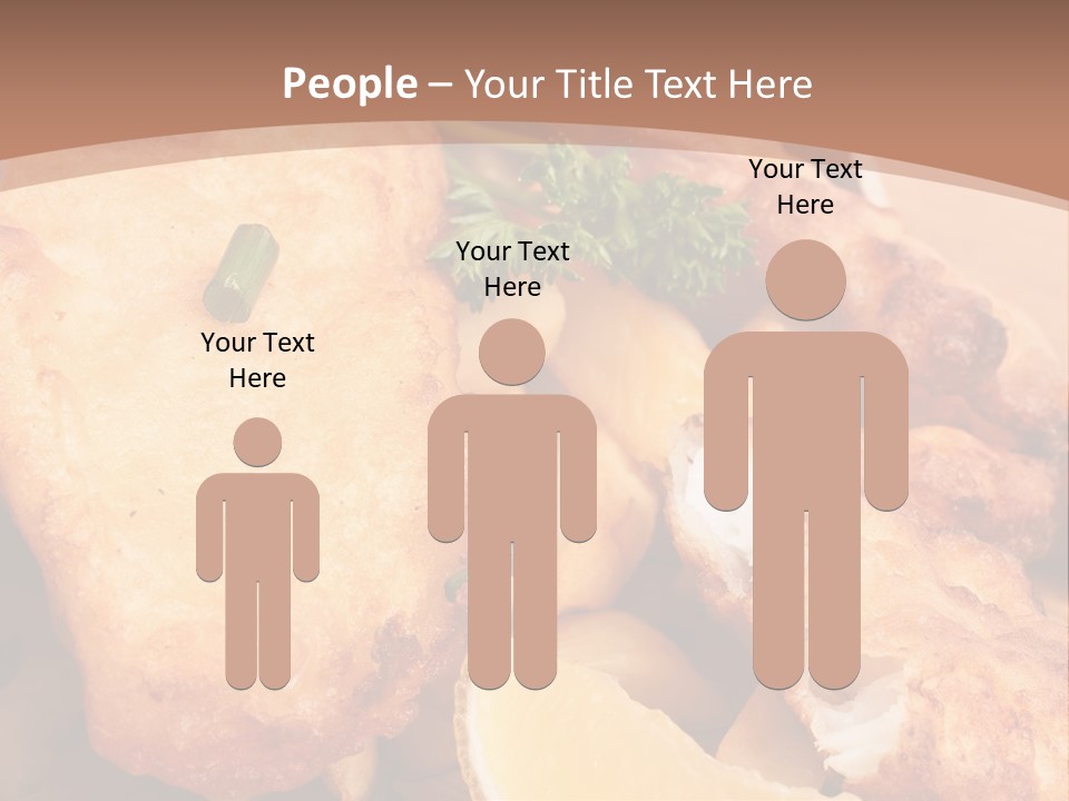 A Plate Of Food On A Wooden Table PowerPoint Template