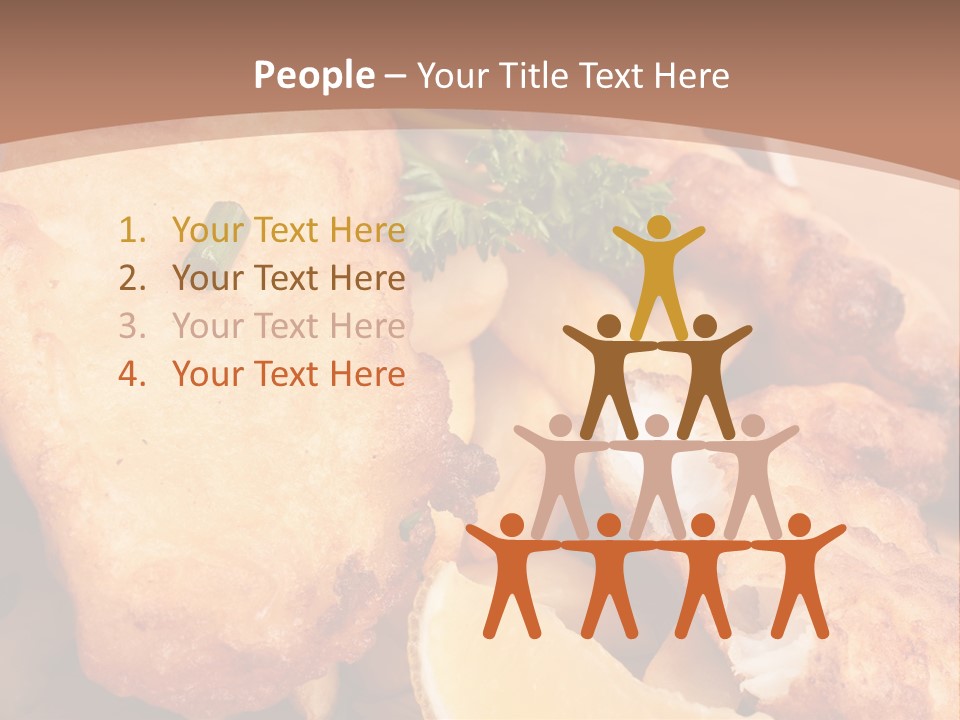 A Plate Of Food On A Wooden Table PowerPoint Template