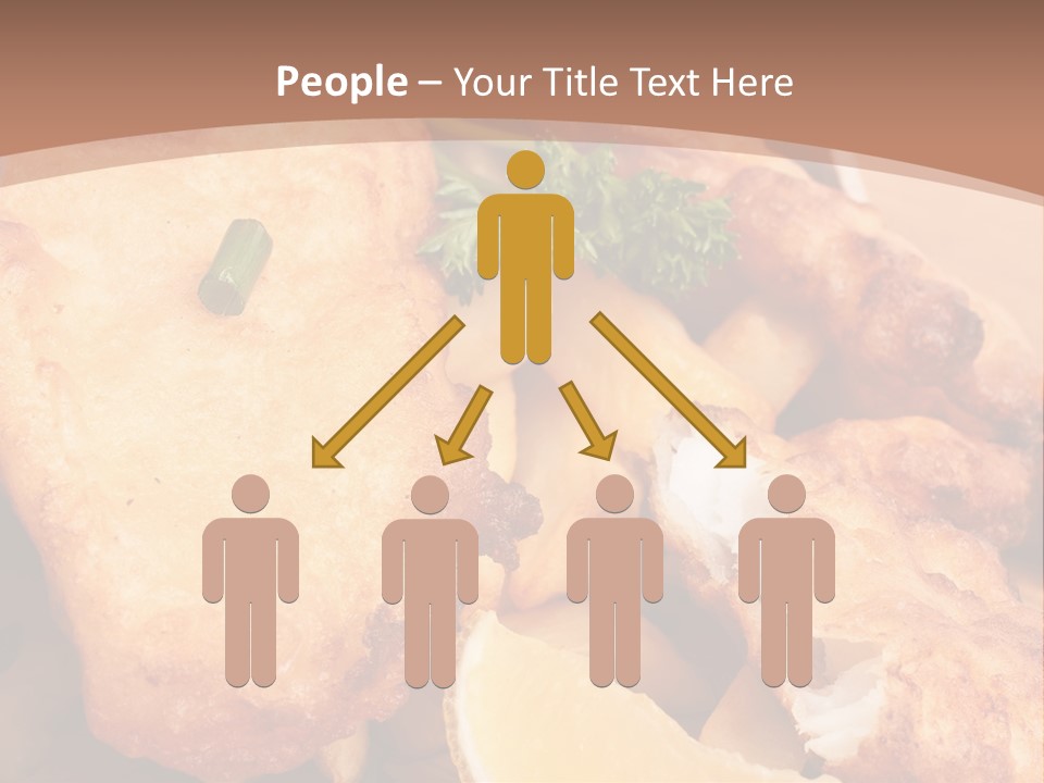 A Plate Of Food On A Wooden Table PowerPoint Template