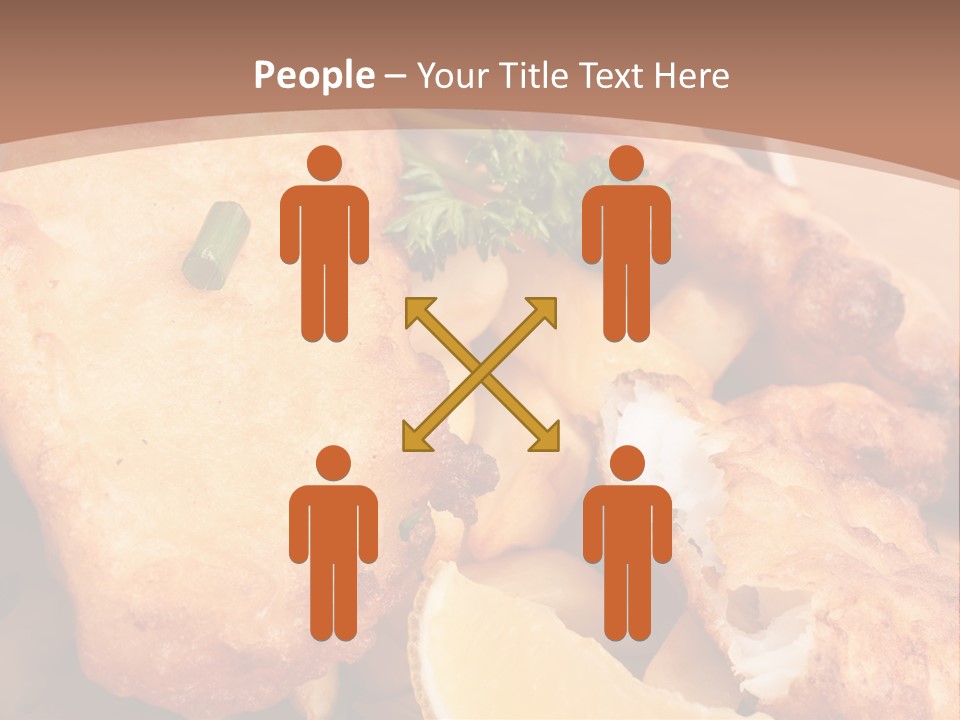 A Plate Of Food On A Wooden Table PowerPoint Template