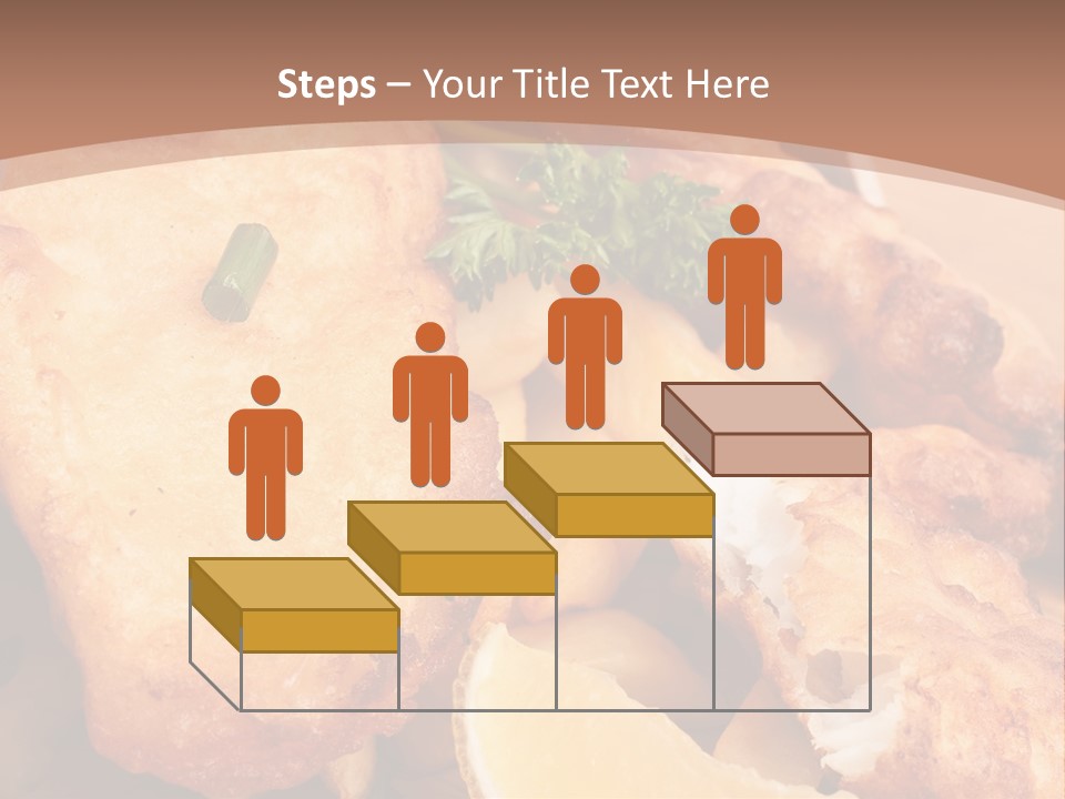 A Plate Of Food On A Wooden Table PowerPoint Template