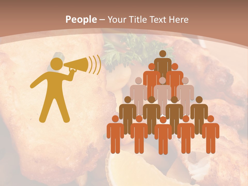 A Plate Of Food On A Wooden Table PowerPoint Template