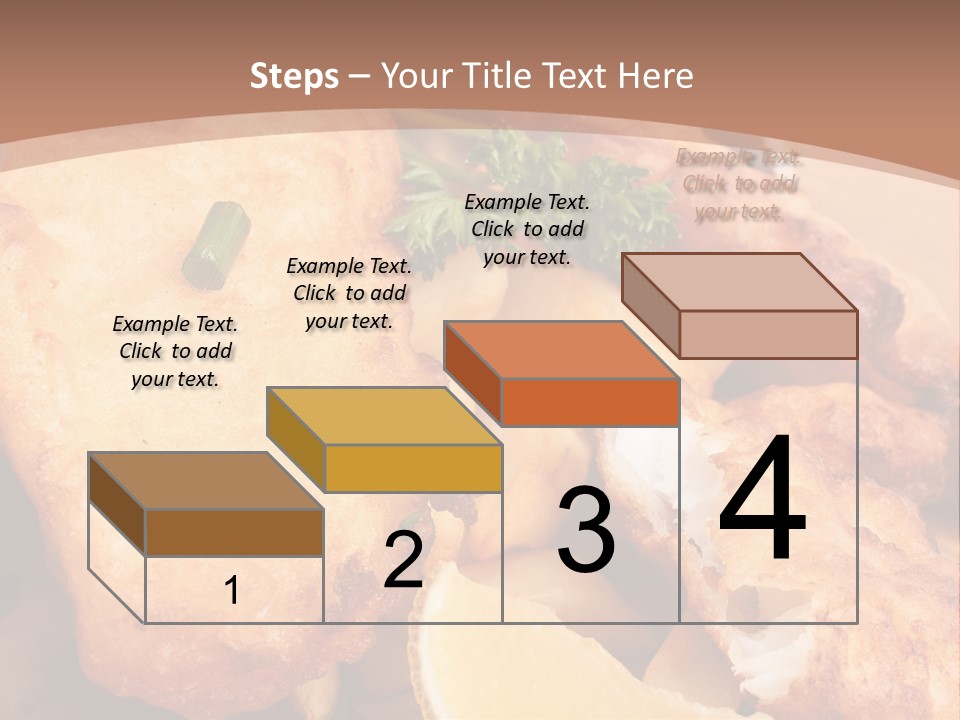 A Plate Of Food On A Wooden Table PowerPoint Template