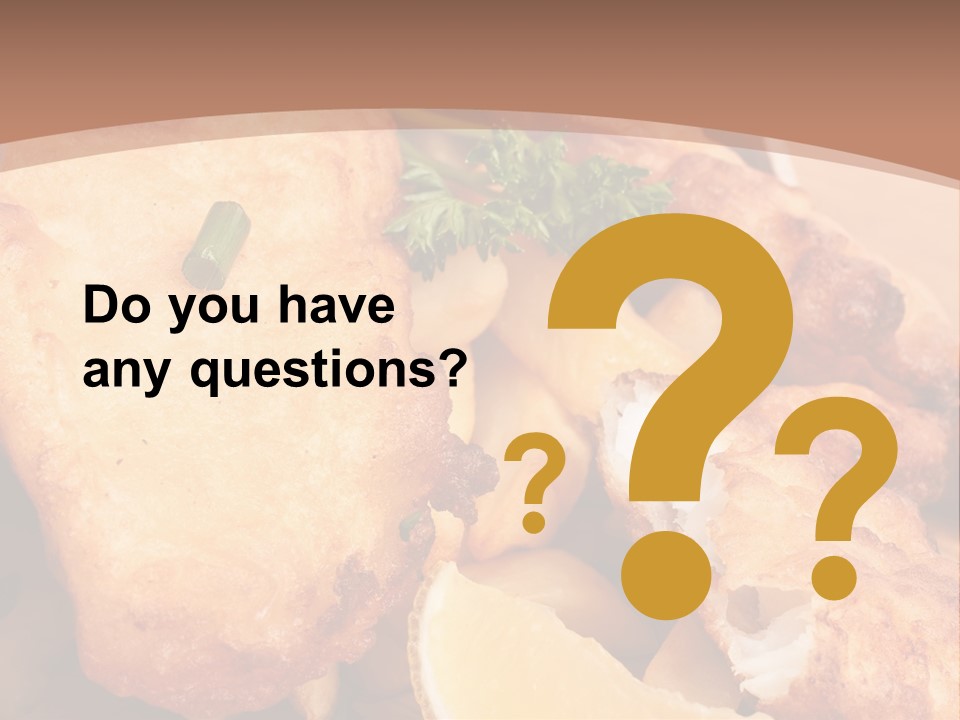 A Plate Of Food On A Wooden Table PowerPoint Template