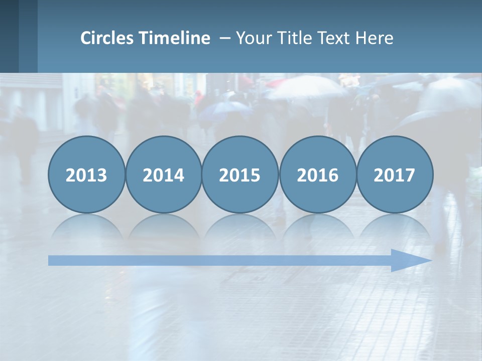 A Group Of People Walking Down A Street Holding Umbrellas PowerPoint Template