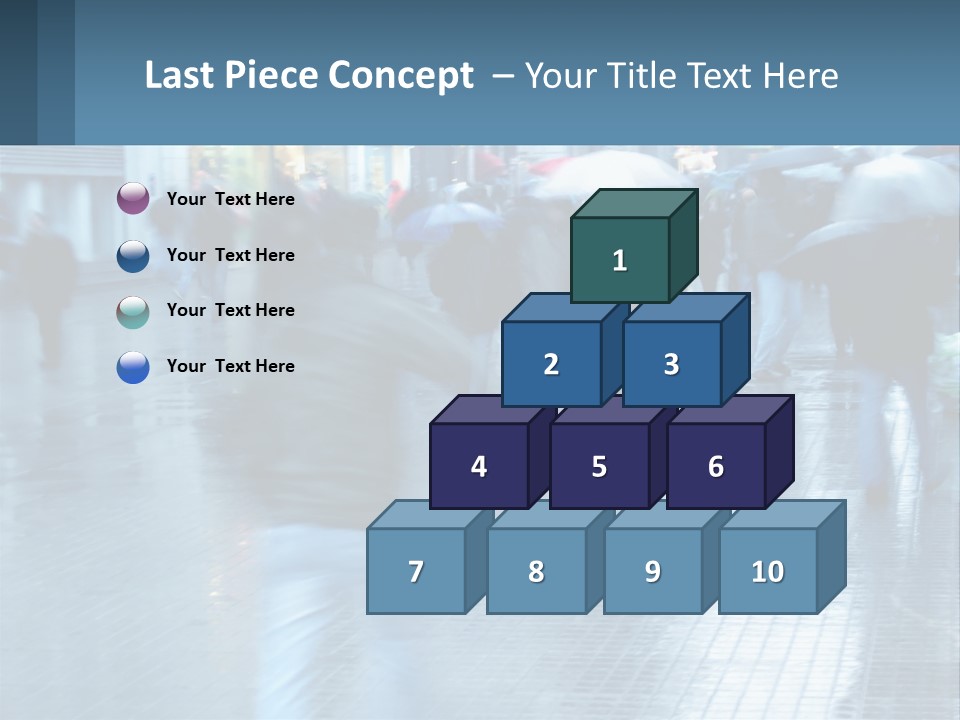 A Group Of People Walking Down A Street Holding Umbrellas PowerPoint Template