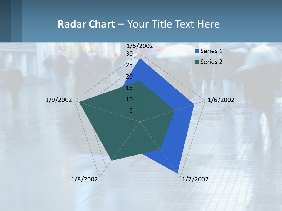 A Group Of People Walking Down A Street Holding Umbrellas PowerPoint Template