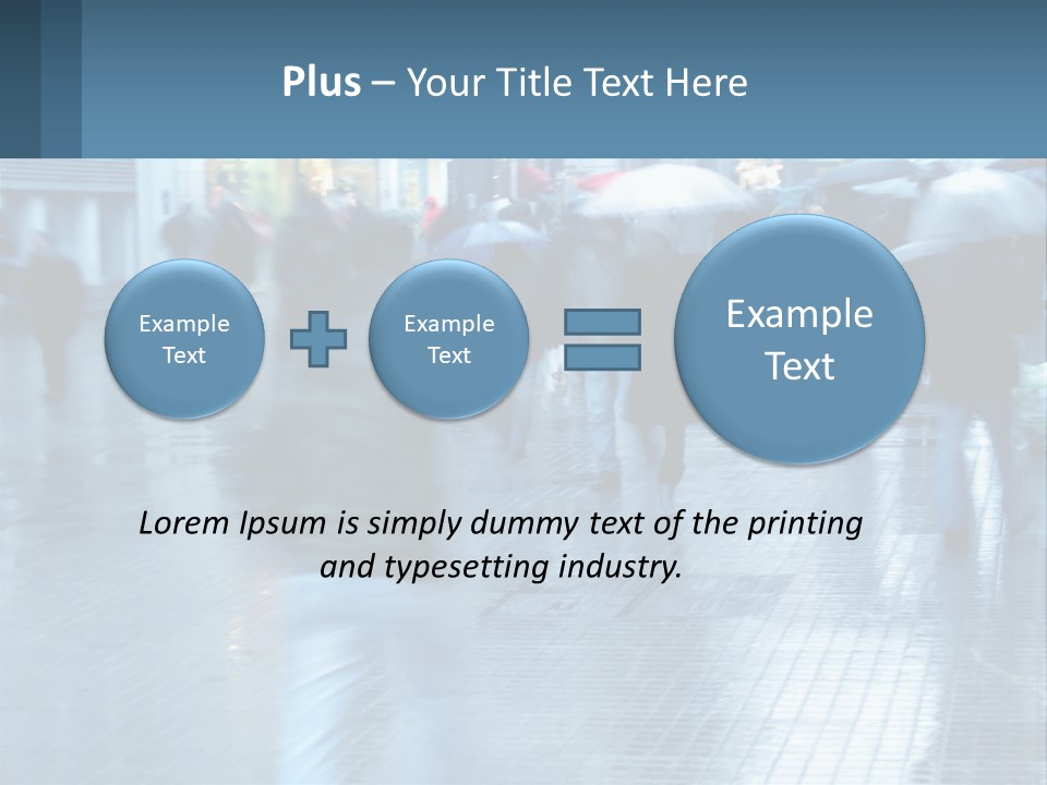 A Group Of People Walking Down A Street Holding Umbrellas PowerPoint Template