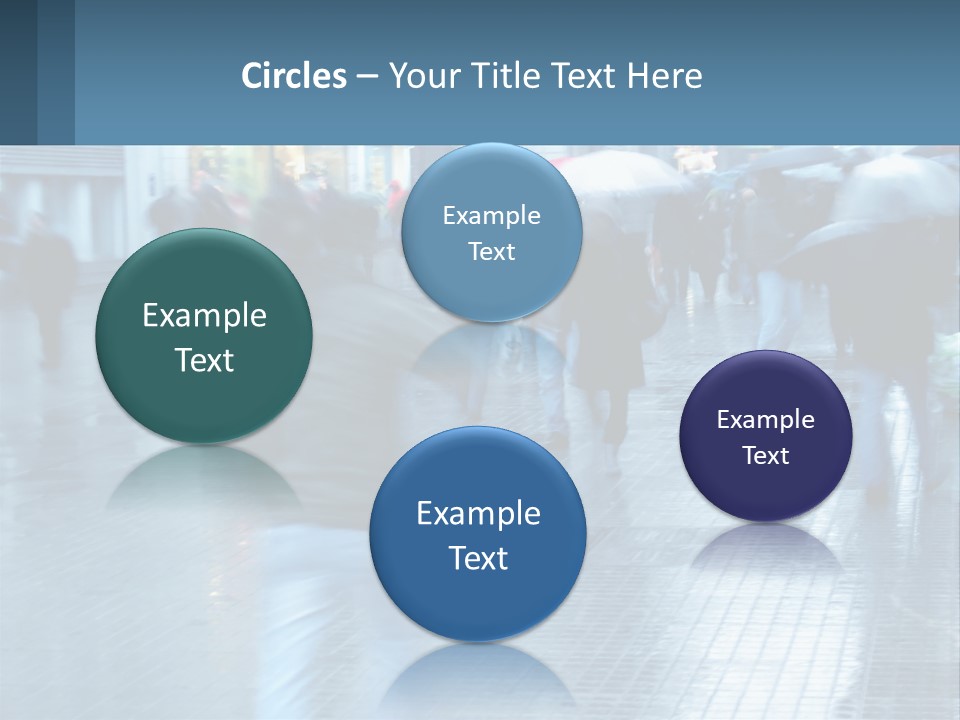 A Group Of People Walking Down A Street Holding Umbrellas PowerPoint Template