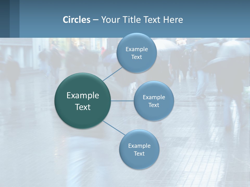 A Group Of People Walking Down A Street Holding Umbrellas PowerPoint Template