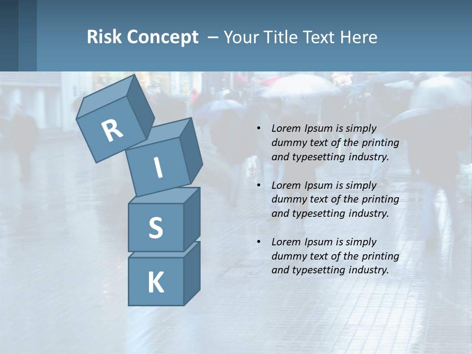 A Group Of People Walking Down A Street Holding Umbrellas PowerPoint Template