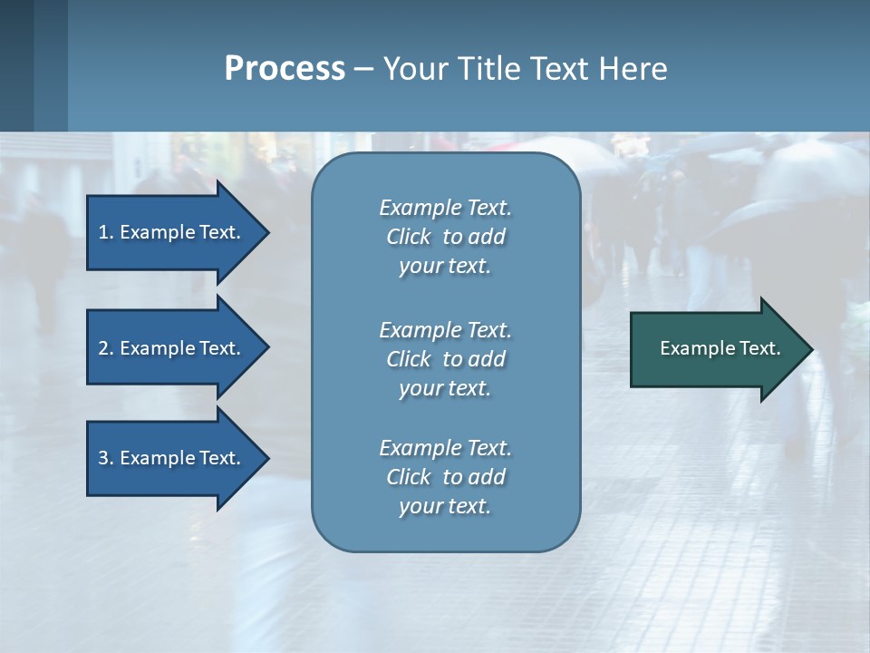 A Group Of People Walking Down A Street Holding Umbrellas PowerPoint Template