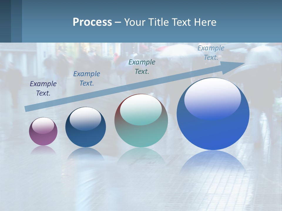 A Group Of People Walking Down A Street Holding Umbrellas PowerPoint Template