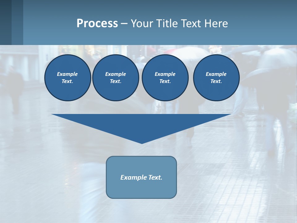 A Group Of People Walking Down A Street Holding Umbrellas PowerPoint Template