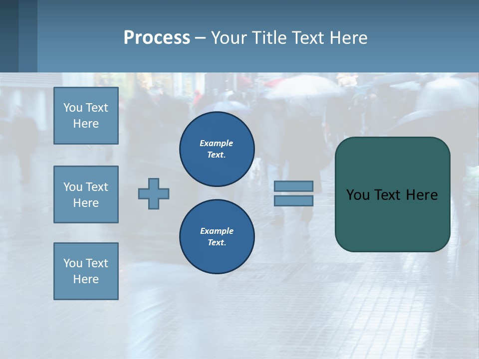 A Group Of People Walking Down A Street Holding Umbrellas PowerPoint Template