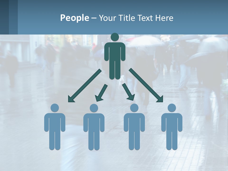 A Group Of People Walking Down A Street Holding Umbrellas PowerPoint Template