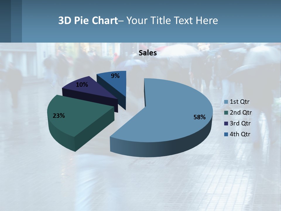 A Group Of People Walking Down A Street Holding Umbrellas PowerPoint Template