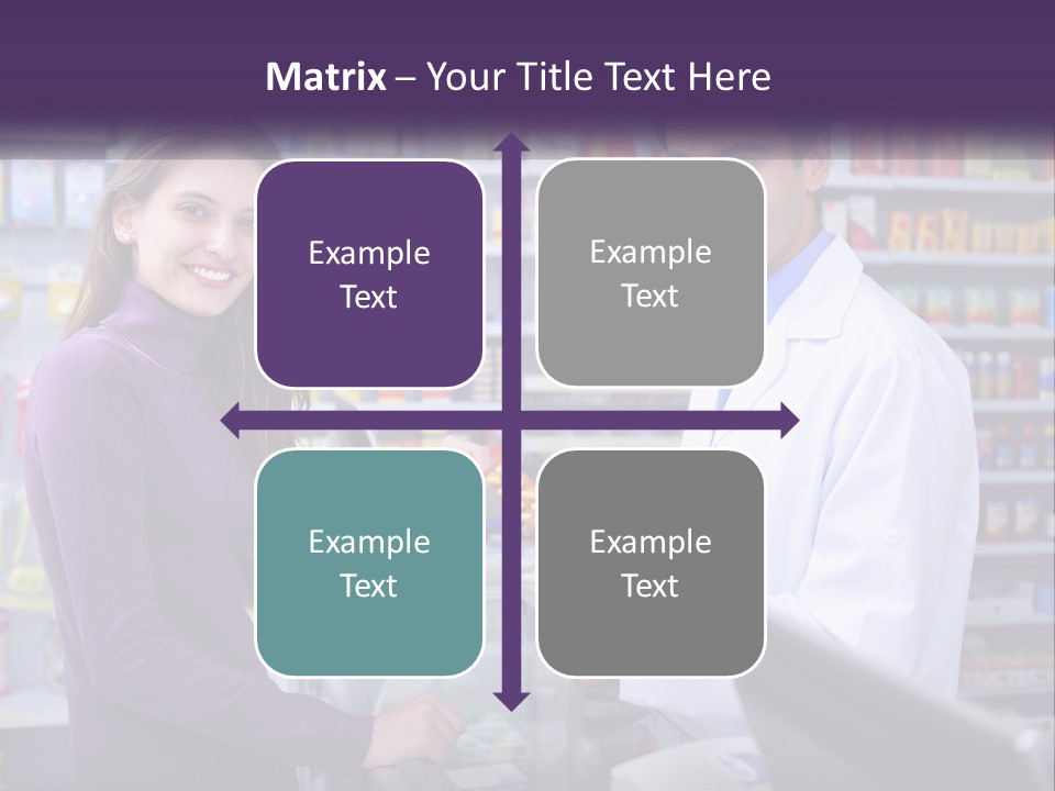A Man And A Woman In A Pharmacy Powerpoint Presentation PowerPoint Template