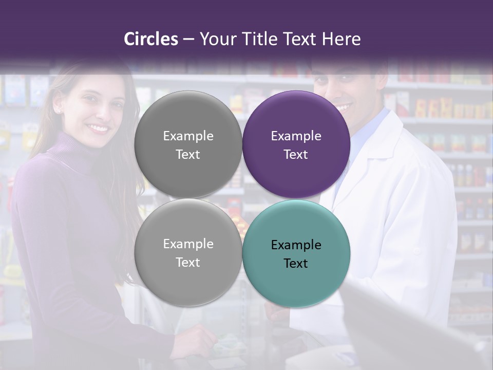 A Man And A Woman In A Pharmacy Powerpoint Presentation PowerPoint Template